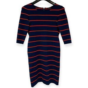 Pink Tartan Red Blue Stripe Bodycon Dress Size Large
